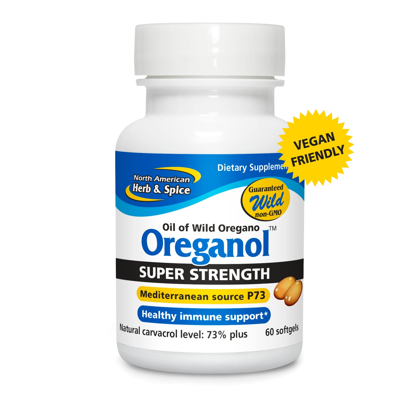 North American Herb & Spice Oregano Oil Super Strength 60 gel caps
