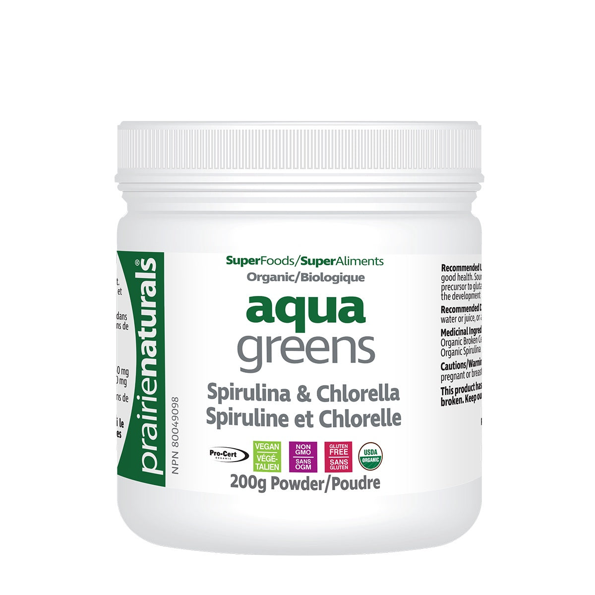 Prairie Naturals Aqua Greens Powder 200 g