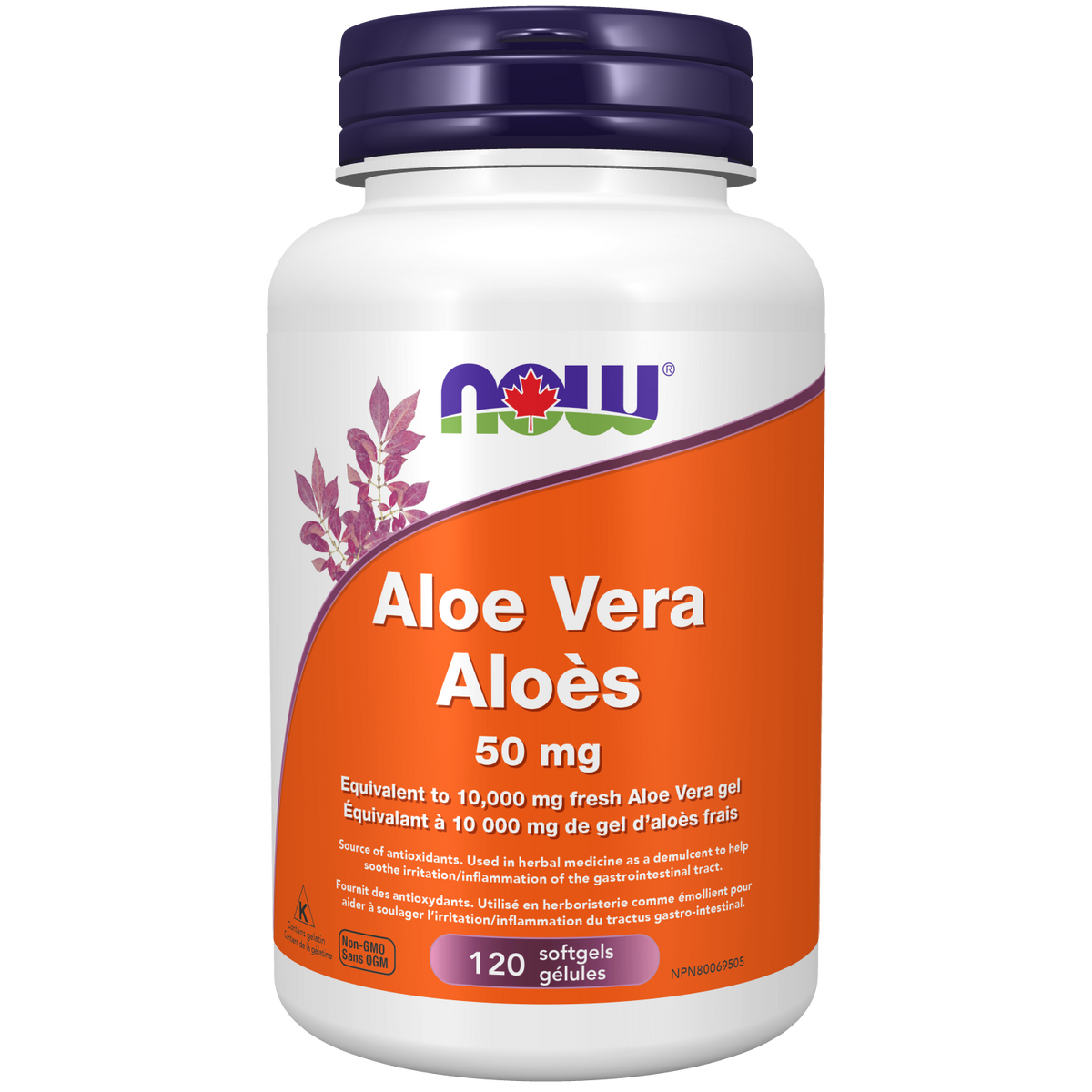 Now Aloe Vera 50 mg 120 Soft gels