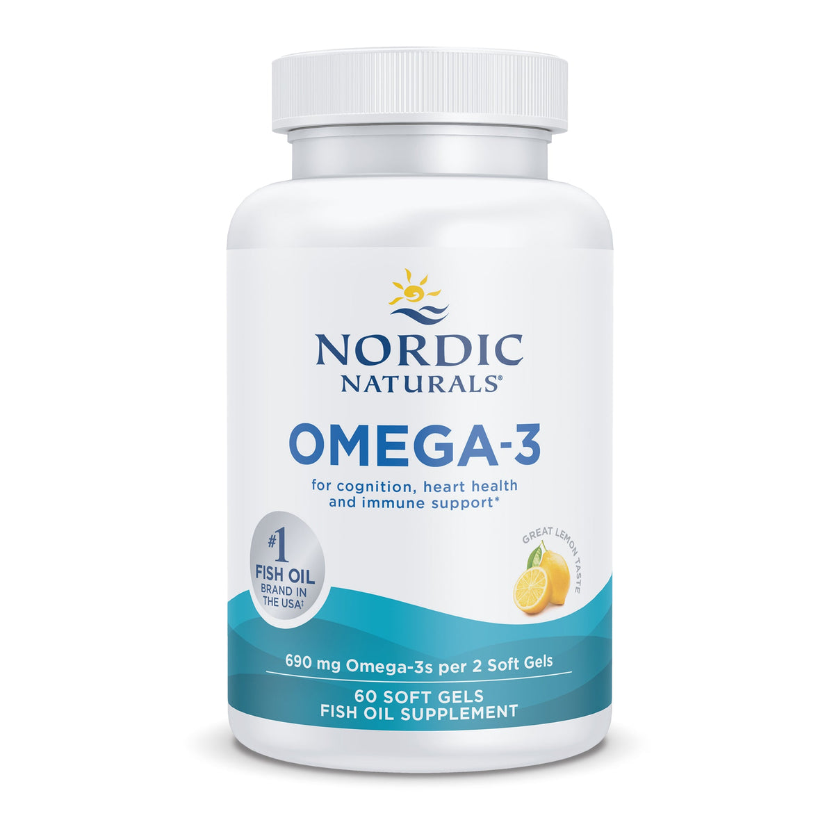 Nordic Naturals Omega 3 60 softgels Lemon