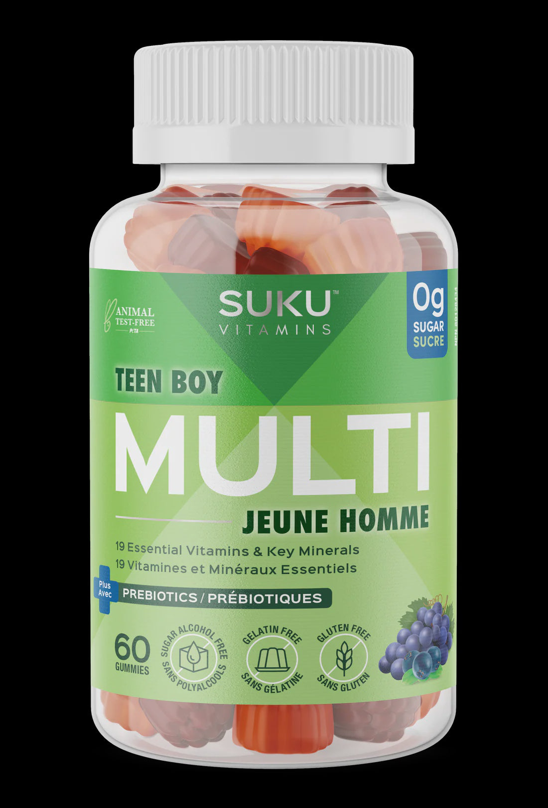 Suku Vitamins Teen Boy Multi 60 Gummies