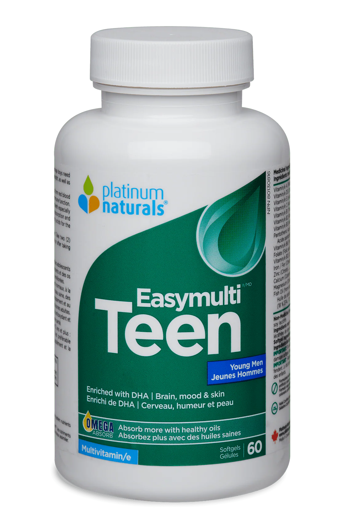 Platinum Naturals Easymulti Teen for Young Men 60 Soft gels