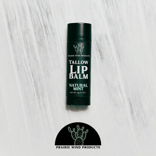 Prairie Wind Products Tallow Lip Balm Natural Mint 5g