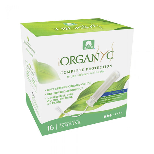 Organyc Tampons Compact Applicator 16 Super