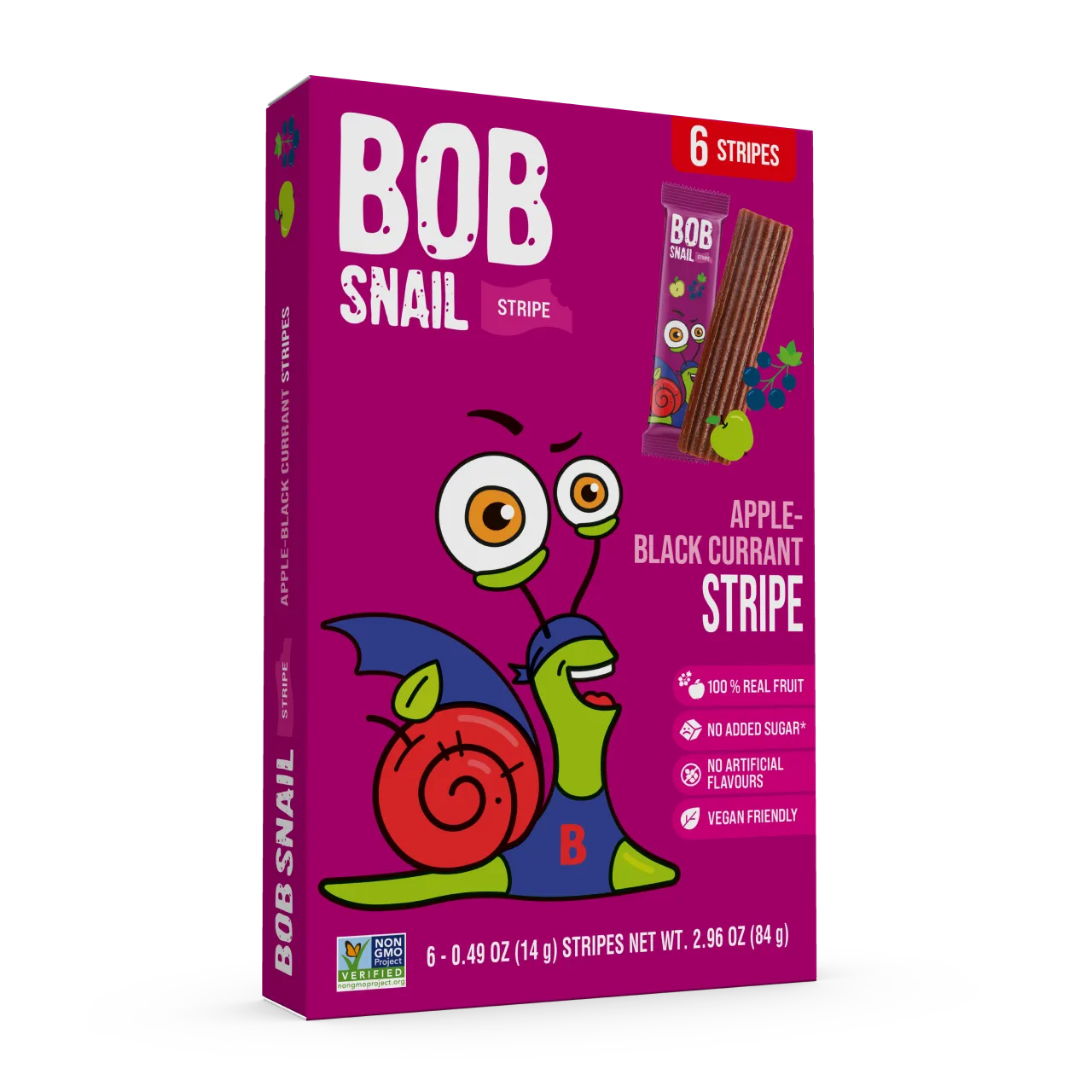 Bob Snail Fruit Snacks Stripes 7 Pack 84 g