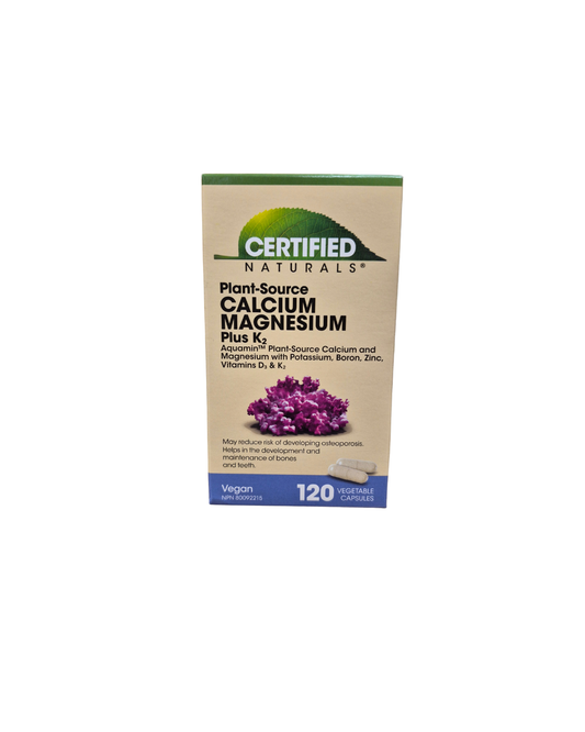 Certified Naturals Calcium Magnesium Plus K2