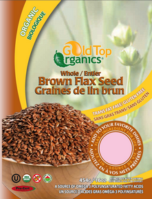 Gold Top Organics Whole Brown Flax Seed 454g