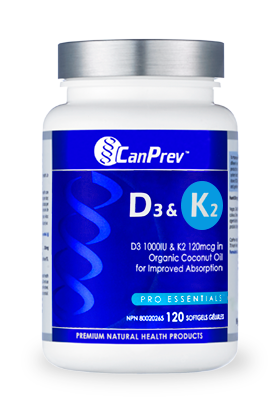 CanPrev D3 & K2 120 softgels