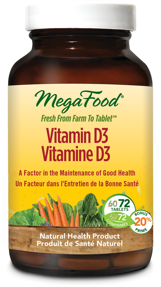 Mega Food Vitamin D3 1000 IU 72 Tablets