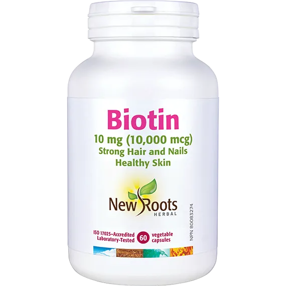 New Roots Biotin 10 mg (10,000 mcg)
