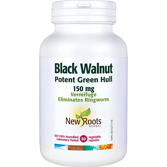 New Roots Black Walnut Green Hull 60 capsule