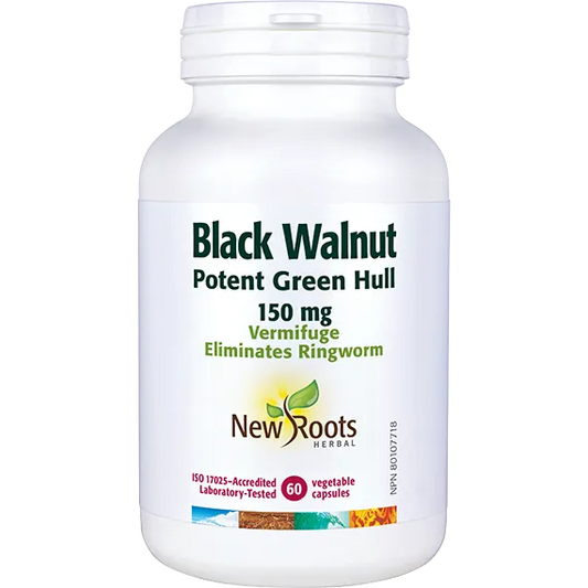 New Roots Black Walnut Green Hull 60 capsule