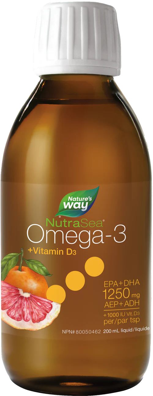 NutraSea Omega 3 + Vitamin D Grapefruit Tangerine 200ml