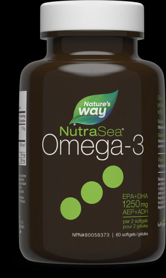 NutraSea Omega 3 Fresh Mint 60 Soft Gels