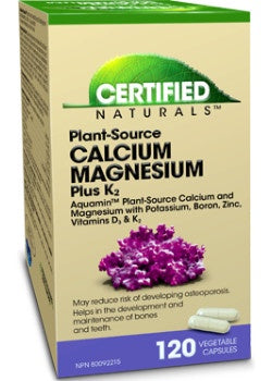 Certified Naturals Calcium Magnesium Plus K2