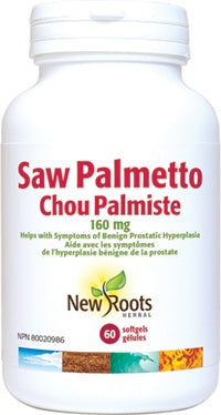 New Roots Saw Palmetto 160 mg 60 soft gels