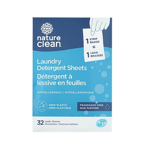 Nature Clean Laundry Detergent Sheets Fragrance Free 32 Loads