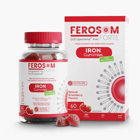 Ferosom Iron Gummies Strawberry 60 Vegan Gummies