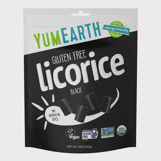 Yum Earth Organic Licorice Black Gluten-Free 142g