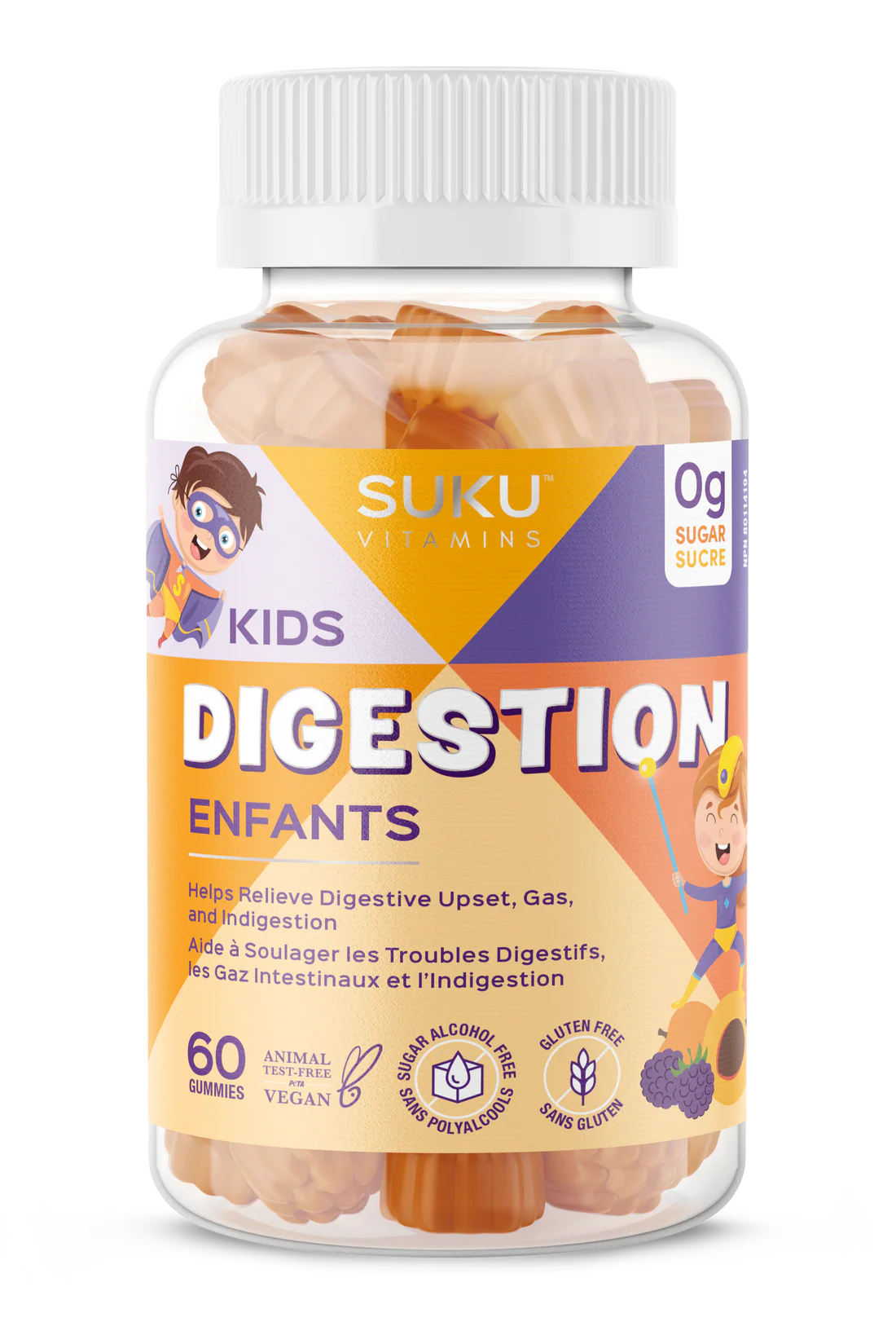 Suku Vitamins Kids Digestion 60 Gummies