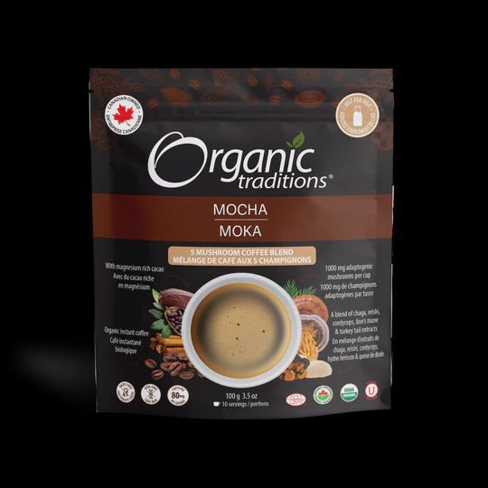 Organic Traditions Mocha 5 Mushroom Coffee 100 g