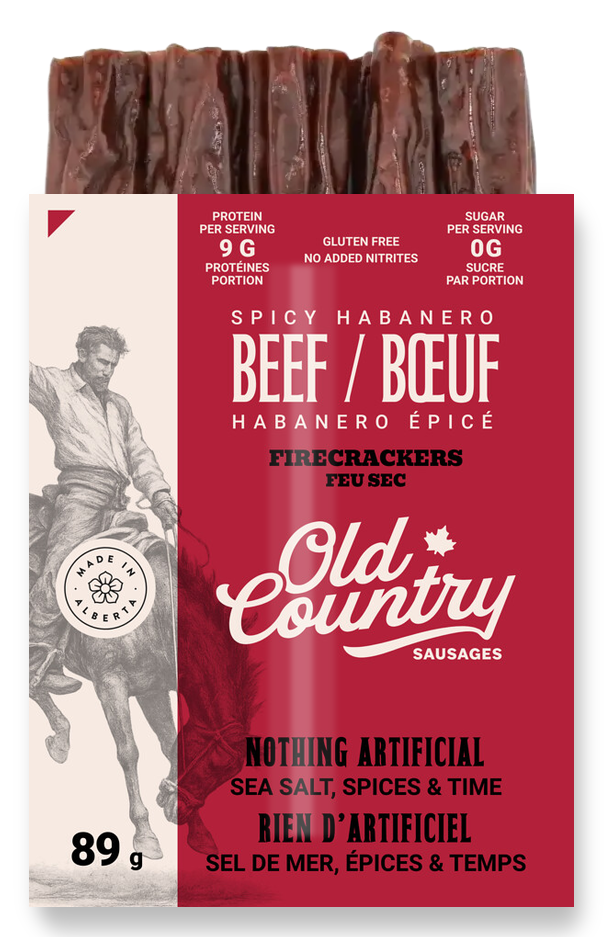 Old Country Sausages Firecrackers Grain Finished 89g