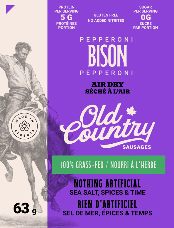 Old Country Sausages Air Dry Bison Pepperoni 70g