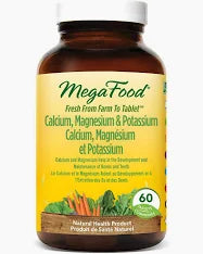 Mega Food Cal Mag Potassium 60 Tabs