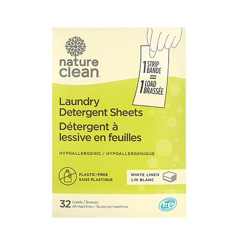 Nature Clean Laundry Detergent Sheets White Linen 32 Loads