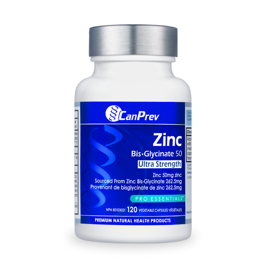 CanPrev Zinc Bis-Glycinate 50 Ultra Strength 120 caps